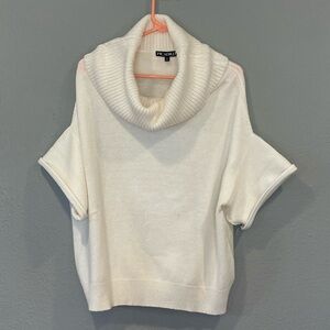 Picadilly Fashion White Cowl Neck Sweater with Relaxed Fit